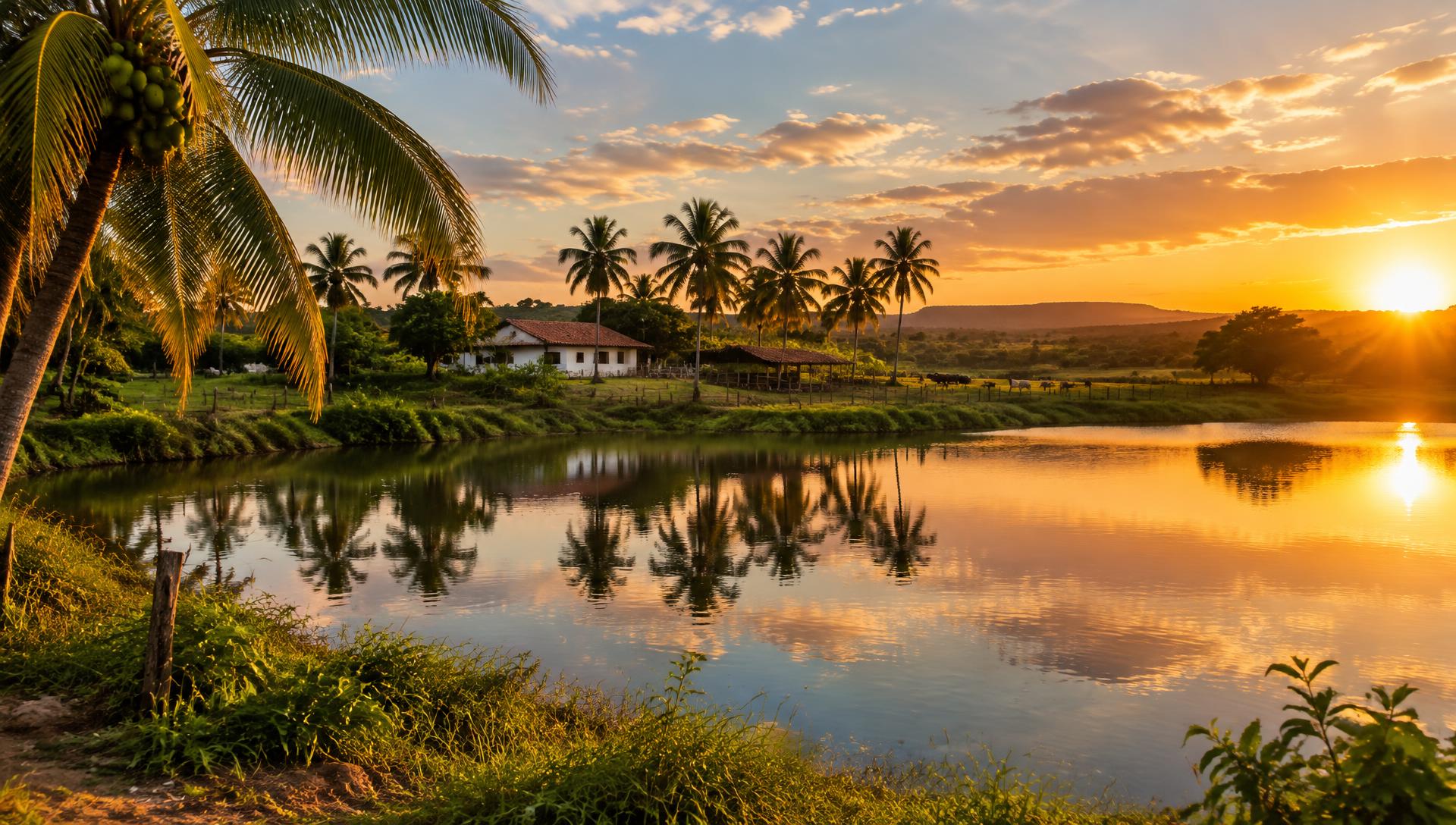 Lago em propriedade rural